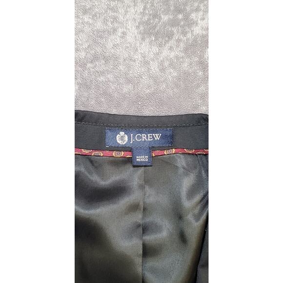 J Crew Mens 38R Blazer Sport Coat Black Half Lined Fabric Wool Made In Mexico Cl - Picture 5 of 10